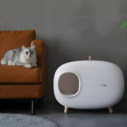 Minimalist Enclosed Cat Litter Box